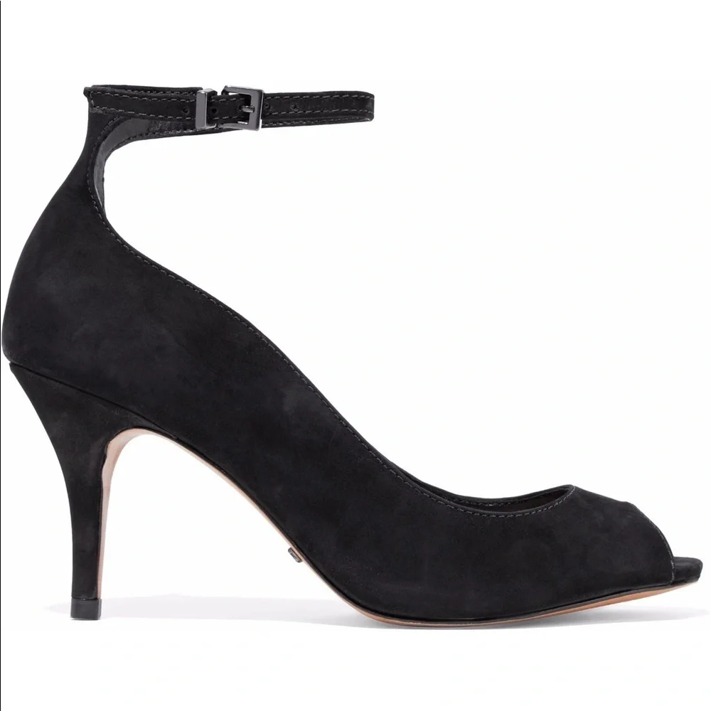 Schutz Liffa Open Toe Suede Pump